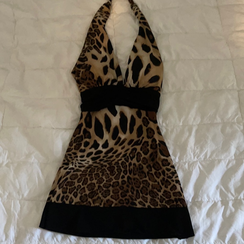 {y2k Cheetah Print Halter}